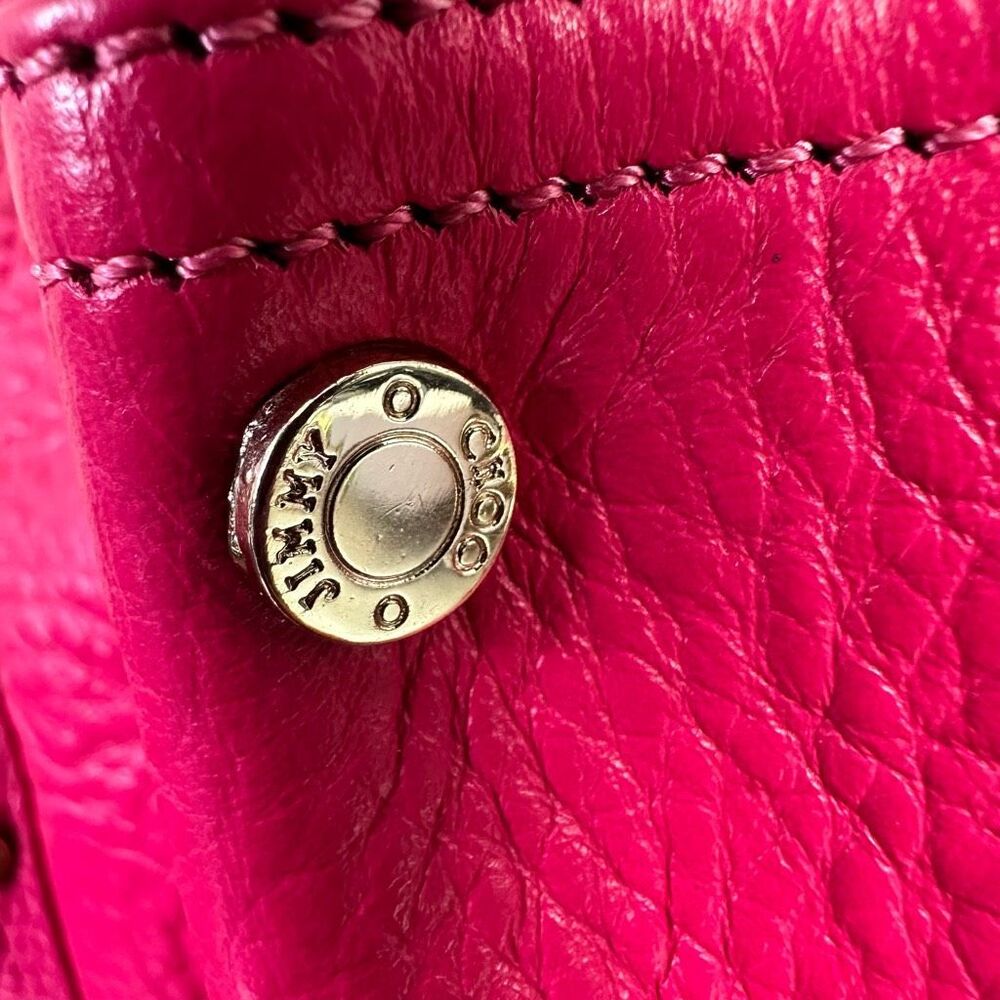 Jimmy Choo Hot Pink Leather Shoulder Bag - Picture 7 of 16